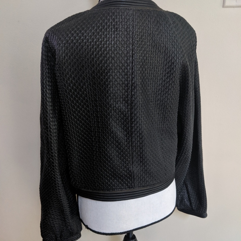 Anne Klein Leather Coat - Picture 4 of 7